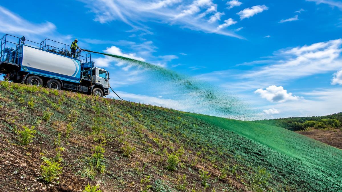 guar gum hydromulch B D Guar slope stabilization