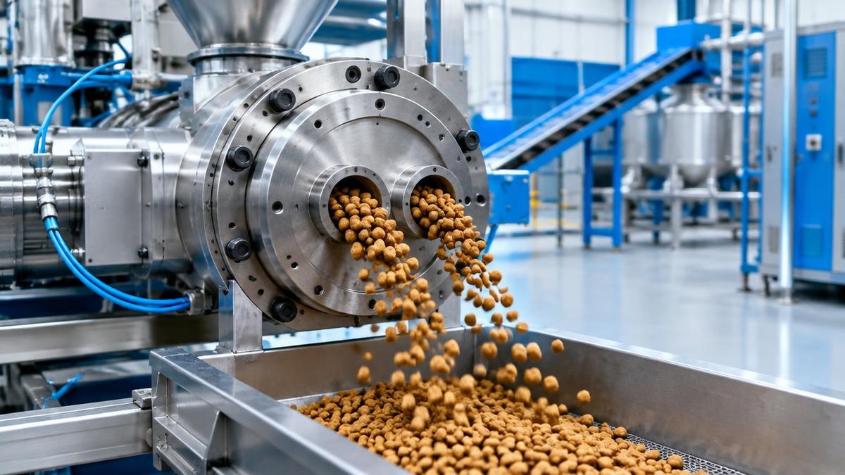 PHGG veterinary diet kibble B D Guar extrusion line