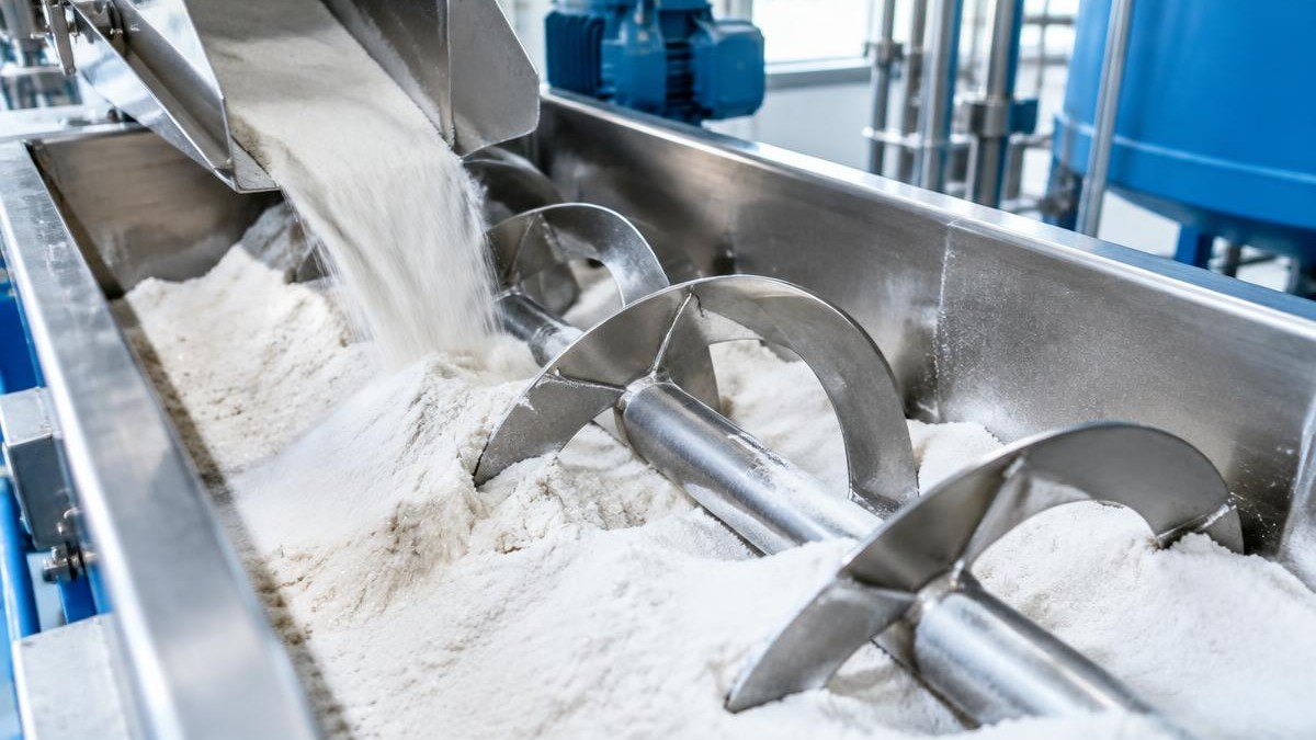 Guar Gum dry carrier pre-blending B D Guar powder handling