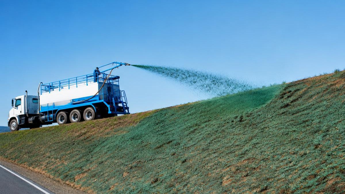 Hydraulic Seeding: Tackifying Soils for Superior Erosion Control