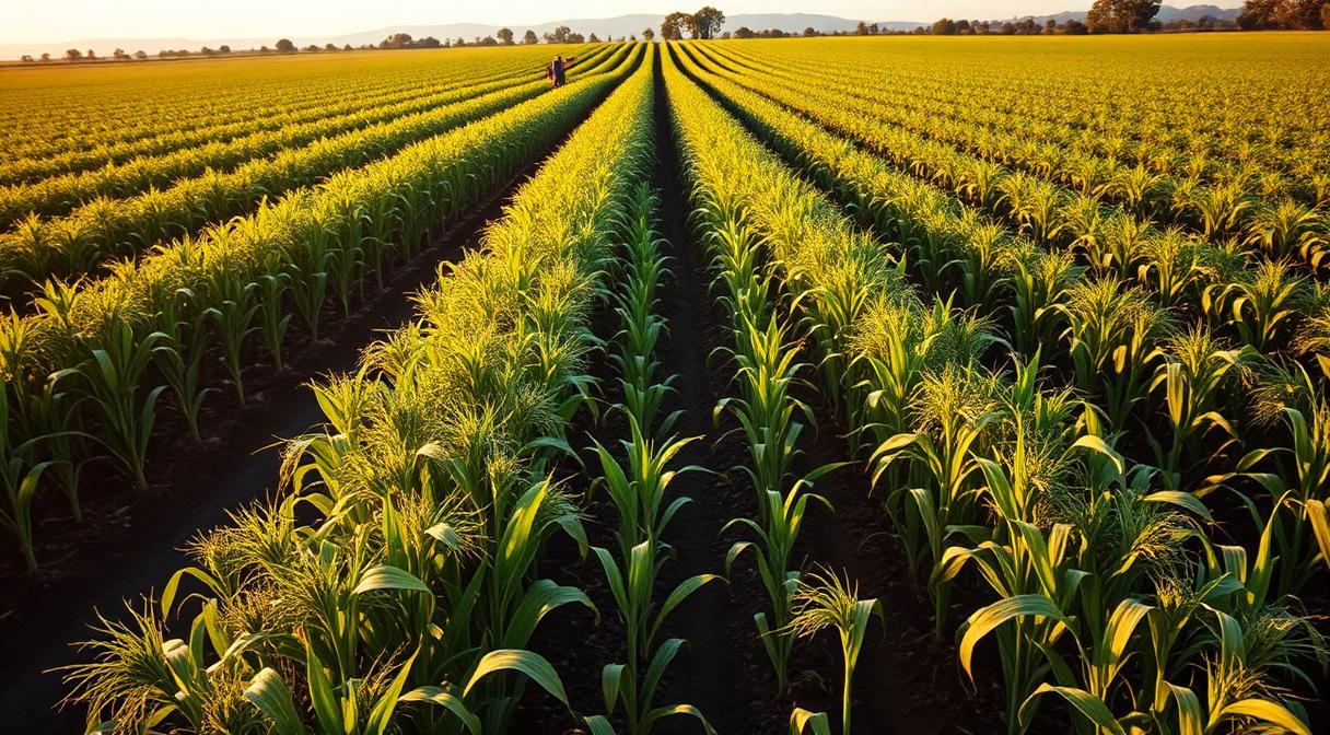 Certified organic guar gum field sustainable agriculture