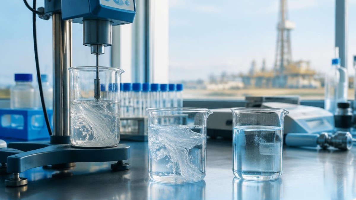 polymer breaker optimization B D Guar fracturing fluid laboratory