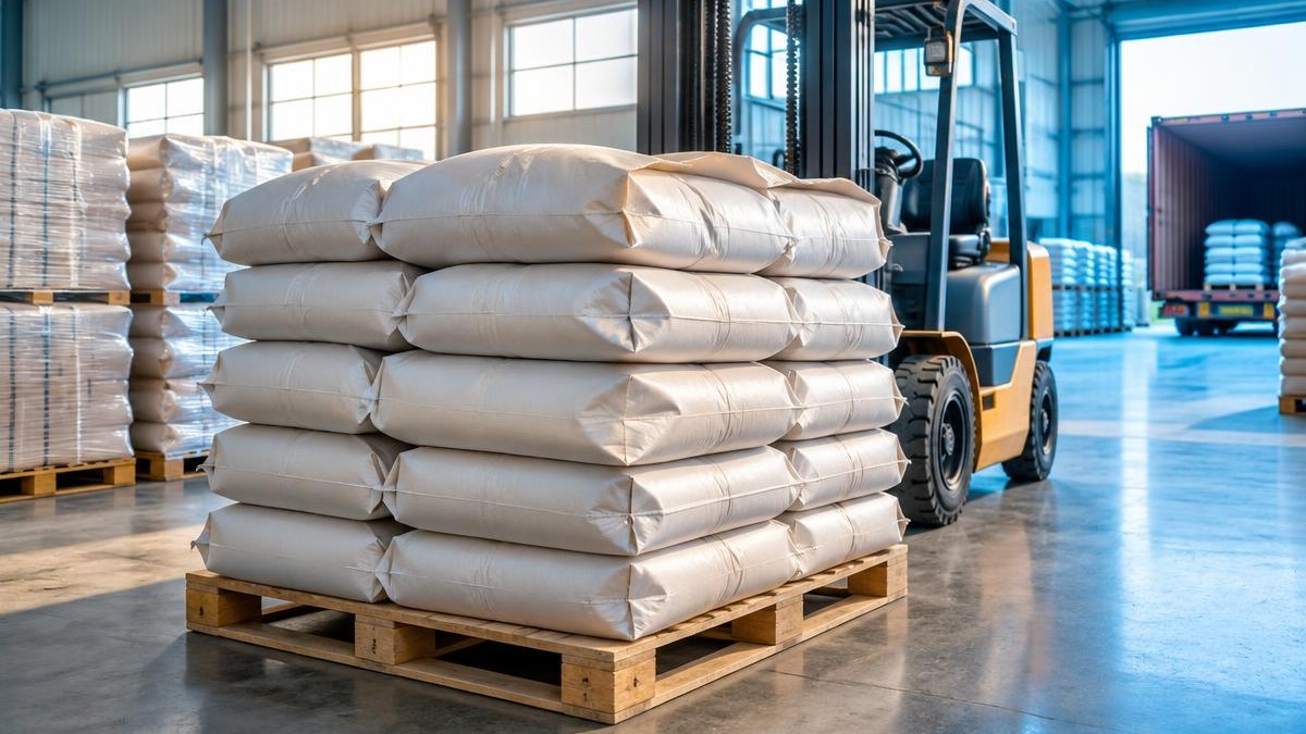 industrial guar gum europe export packaging B D Guar warehouse